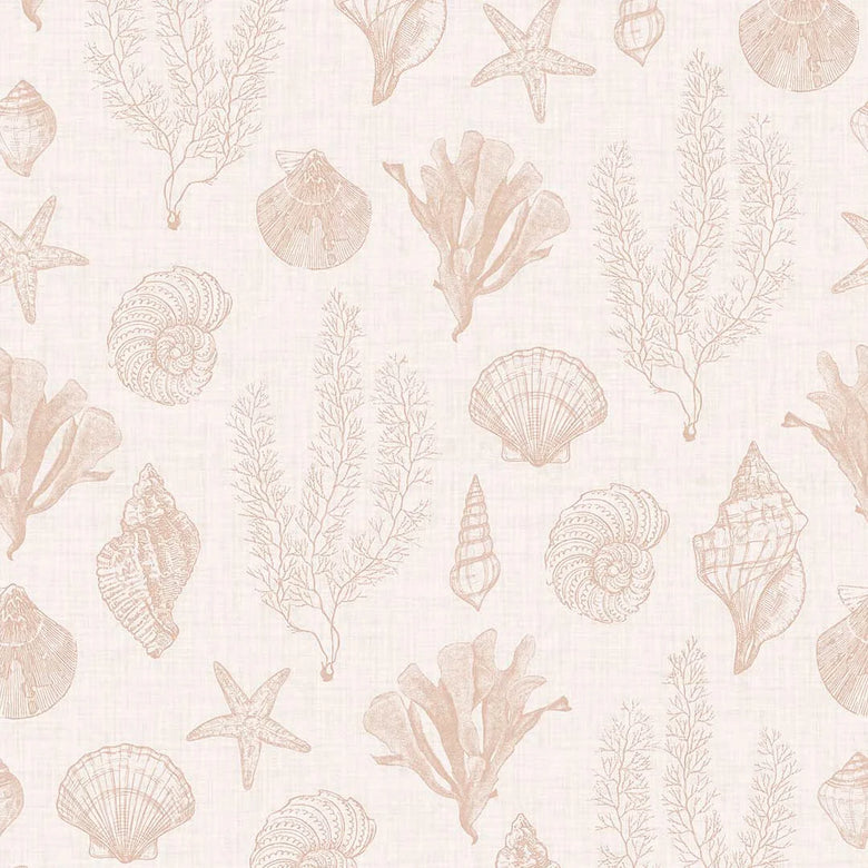 Seaside Stroll Wallpaper in Soft Spice