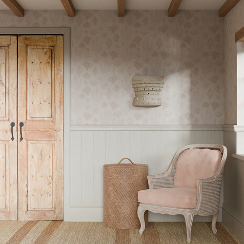 Seaside Stroll Wallpaper in Soft Spice