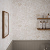 Serenity Wallpaper in Soft Truffle and Vintage Cream