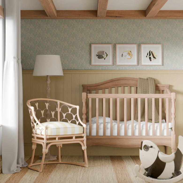 Shetland Seahorses Wallpaper in Duck Egg on Sand