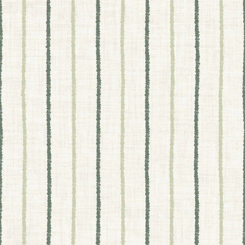 Sample of Shoreline Stripes Wallpaper in Slow Cooked Sage and Rustic Green on Sand