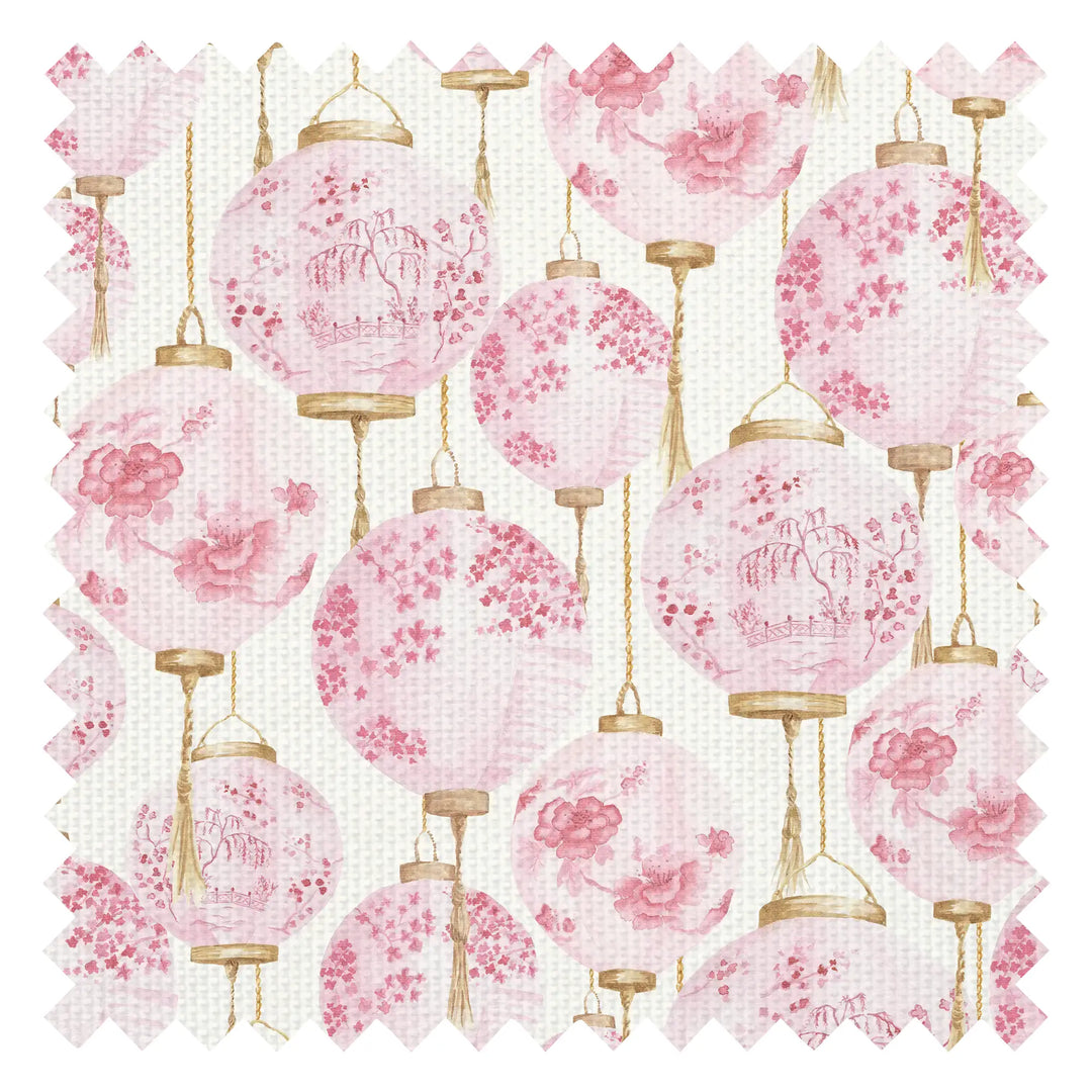 Silk Lantern Fabric in Blossom Pink
