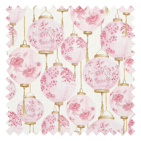 Silk Lantern Fabric in Blossom Pink