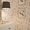Sketched Meadow Wallpaper in Spice on Windsor Cream