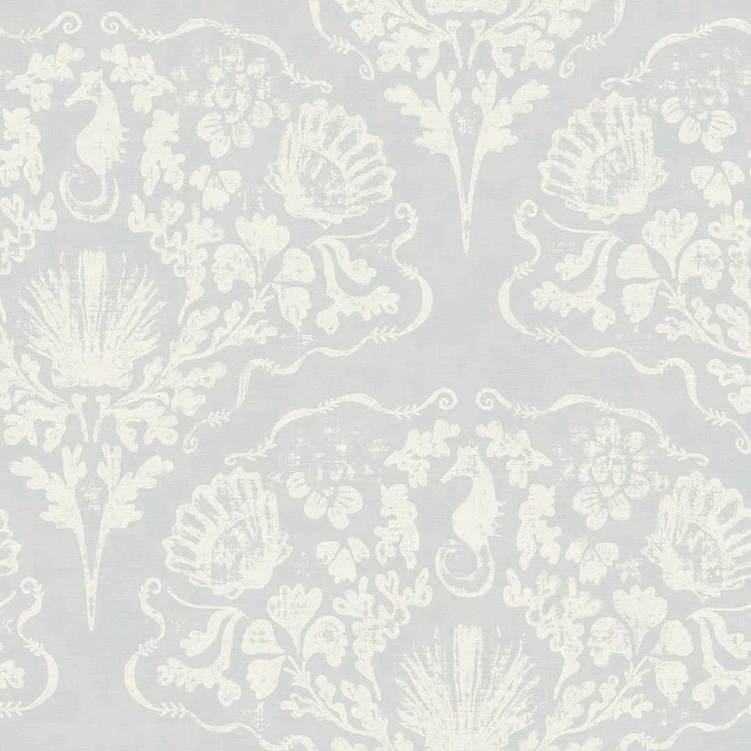 St. Mawes Lace Wallpaper In Shades Of Mineral – Lucie Annabel