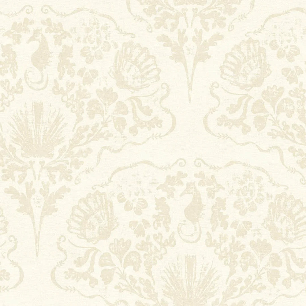 St. Mawes Lace Wallpaper in Shades of Sand