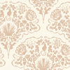 St. Mawes Lace Wallpaper in Soft Spice on Pearl White