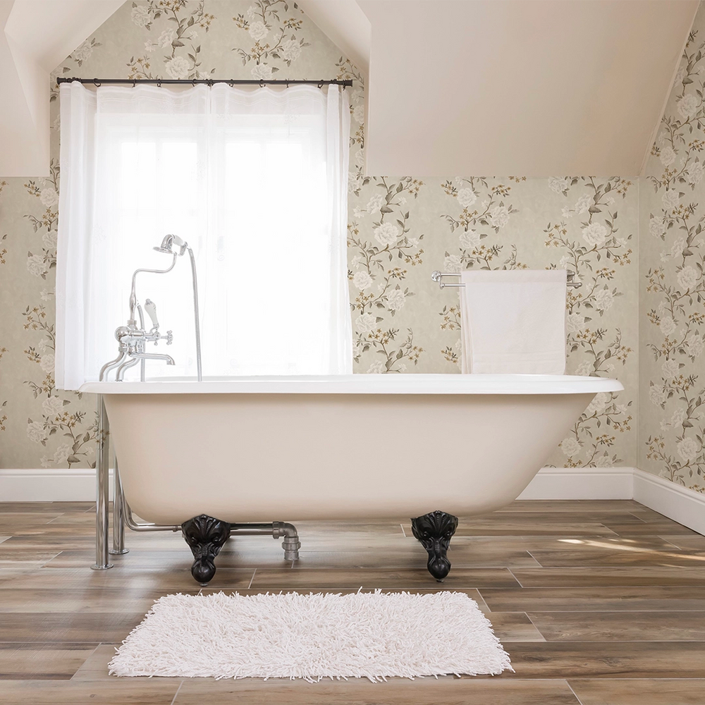 Summer in Peony Park Wallpaper in Golden Neutrals