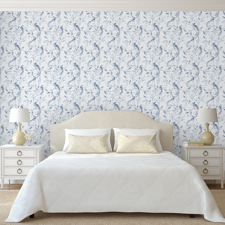Sunrise Serenade Wallpaper in Shades of Blue