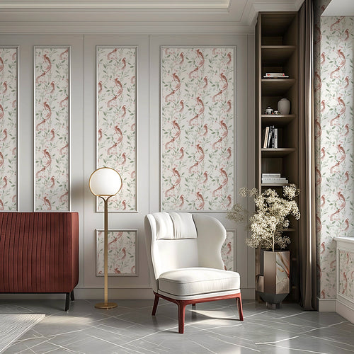 Sunrise Serenade Wallpaper in Tan and Sage