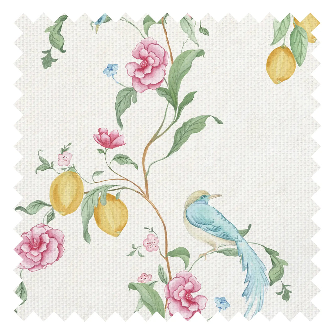 Suzhou Songbirds Fabric in Cream