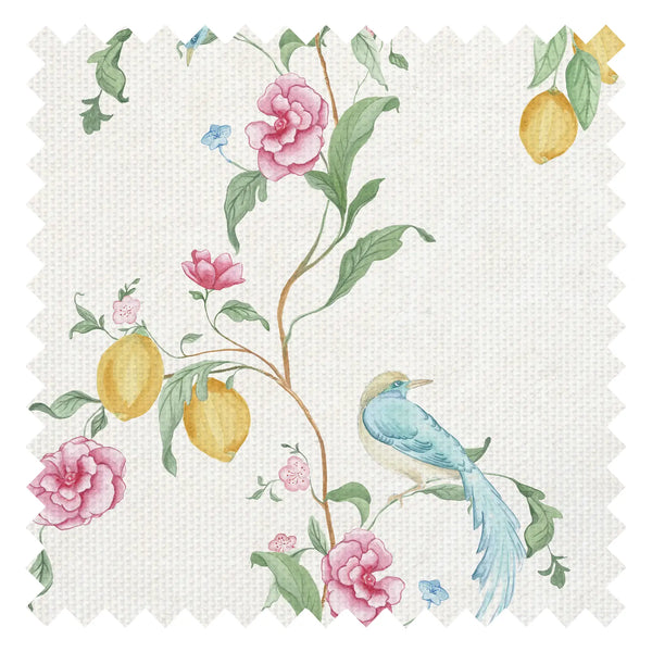 Suzhou Songbirds Fabric in Cream