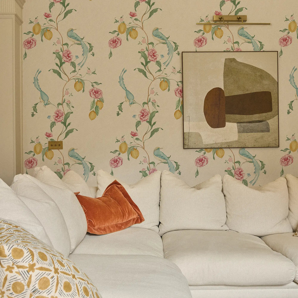 Suzhou Songbirds Wallpaper in Cream