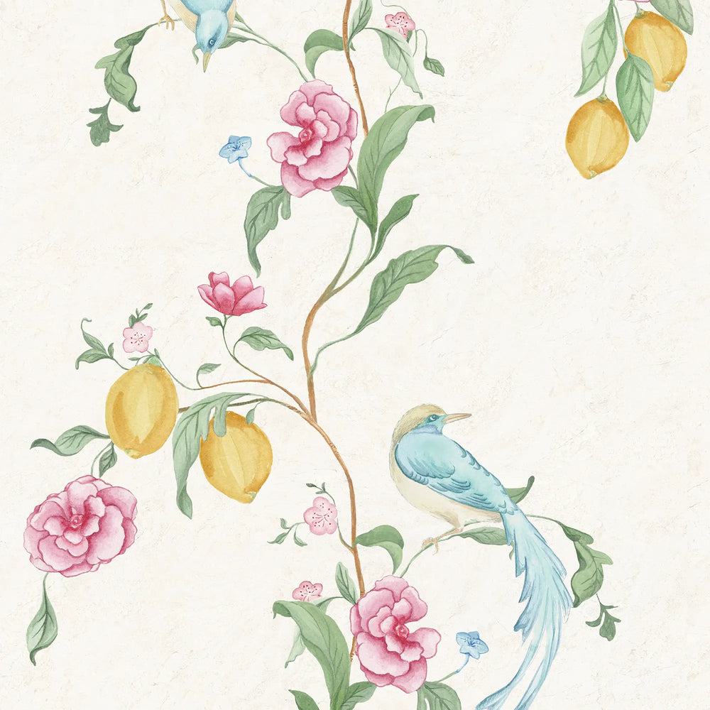 Suzhou Songbirds Wallpaper in Cream