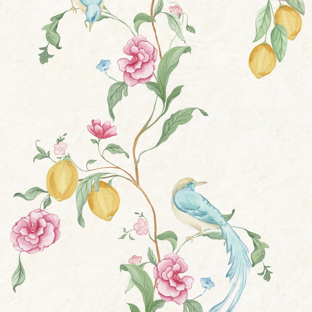 Suzhou Songbirds Wallpaper in Cream