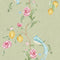 Suzhou Songbirds Wallpaper in Sage