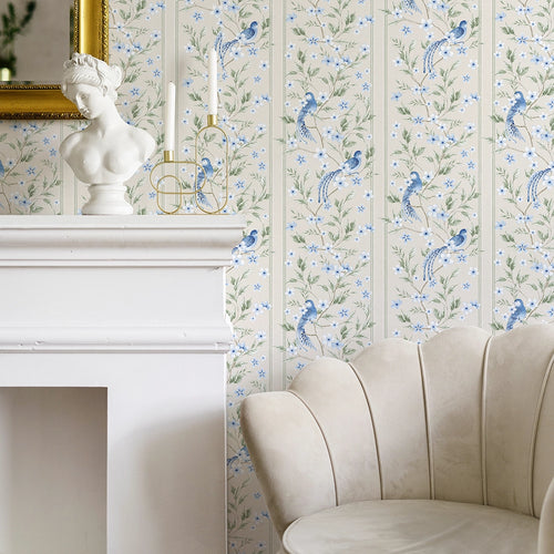 The Enchanted Garden Wallpaper in Cream