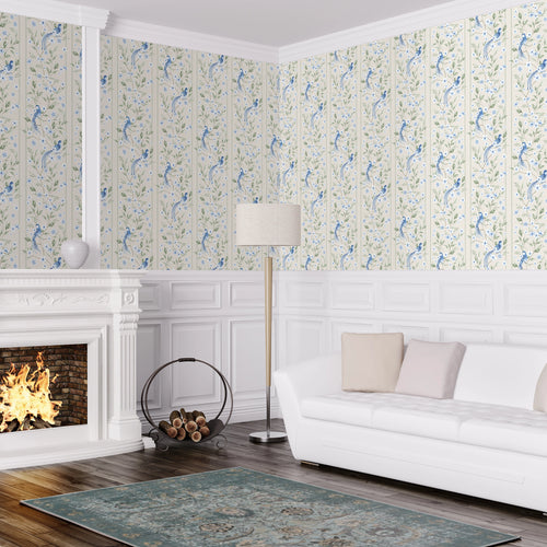 The Enchanted Garden Wallpaper in Cream