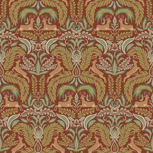 The Endearing Deer Wallpaper in Autumn Shades