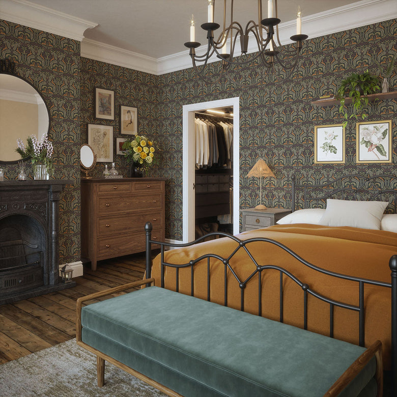 The Endearing Deer Wallpaper in Rich Tones