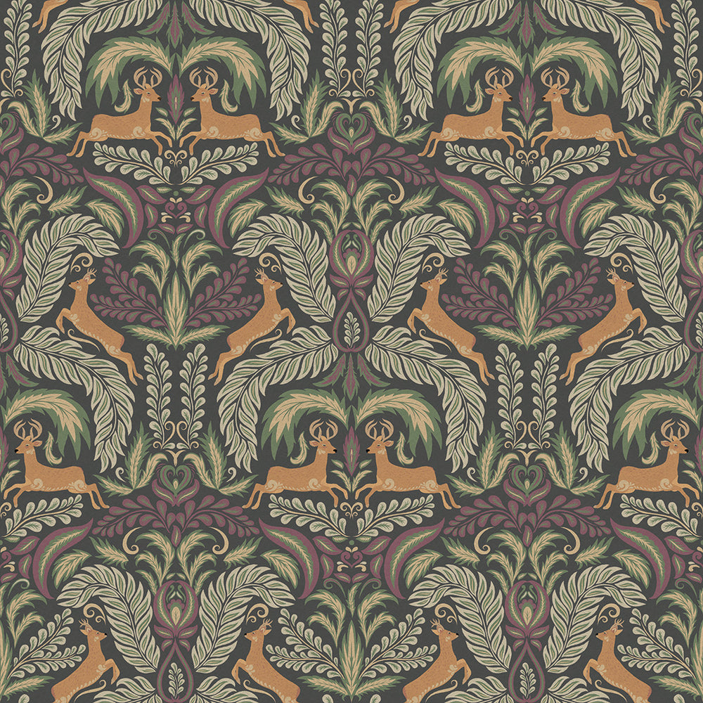 The Endearing Deer Wallpaper in Rich Tones
