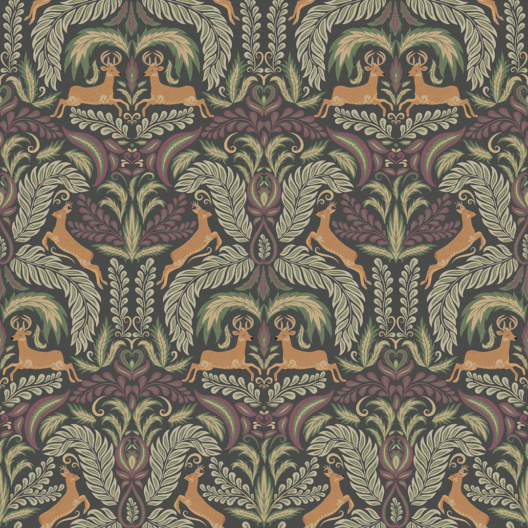 The Endearing Deer Wallpaper in Rich Tones