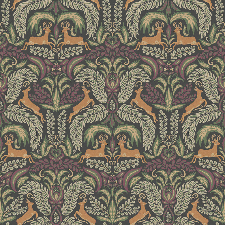 The Endearing Deer Wallpaper in Rich Tones