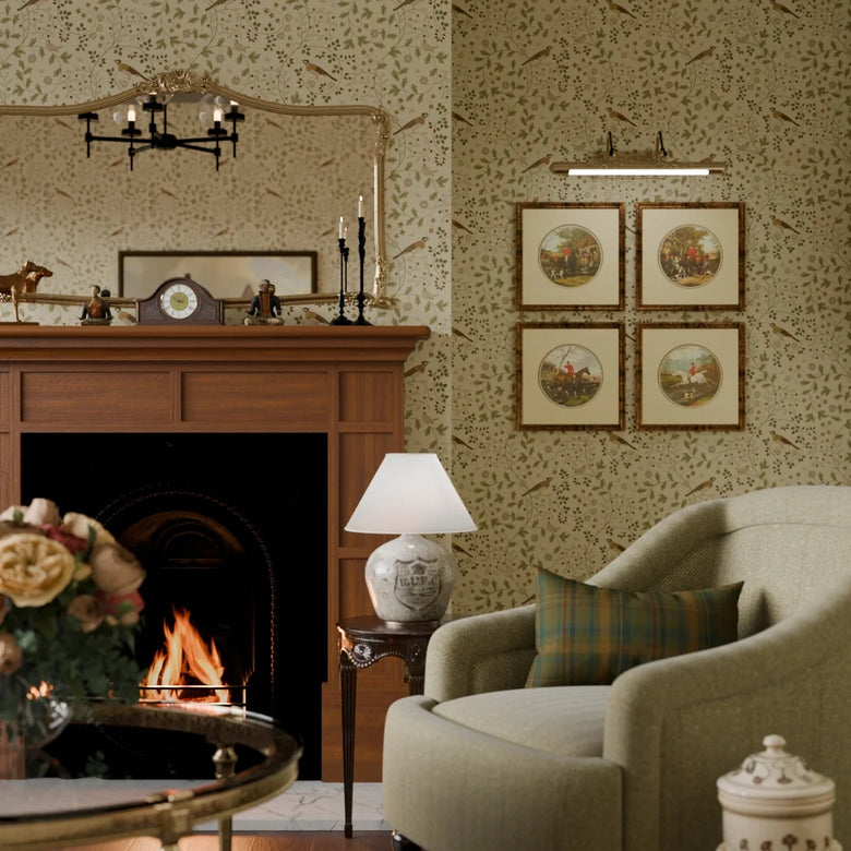 The Grand Estate Wallpaper in Rural Tones on Rich Cream