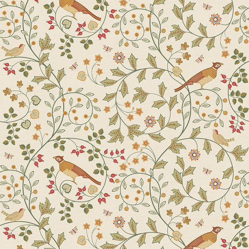 The Grand Estate Wallpaper in Rural Tones on Vintage Cream