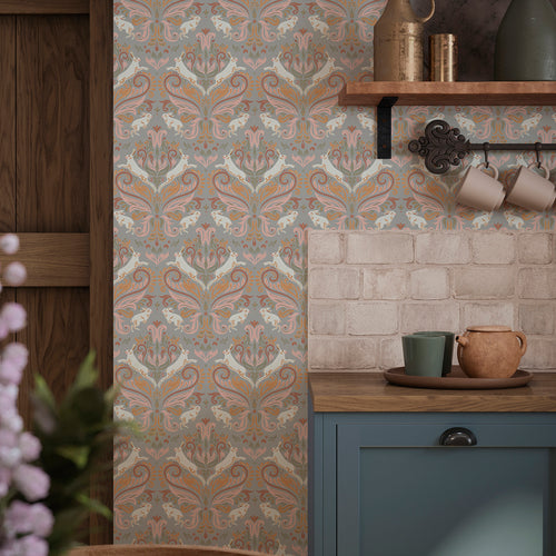 The Hopping Hare Wallpaper in Morning Sunrise