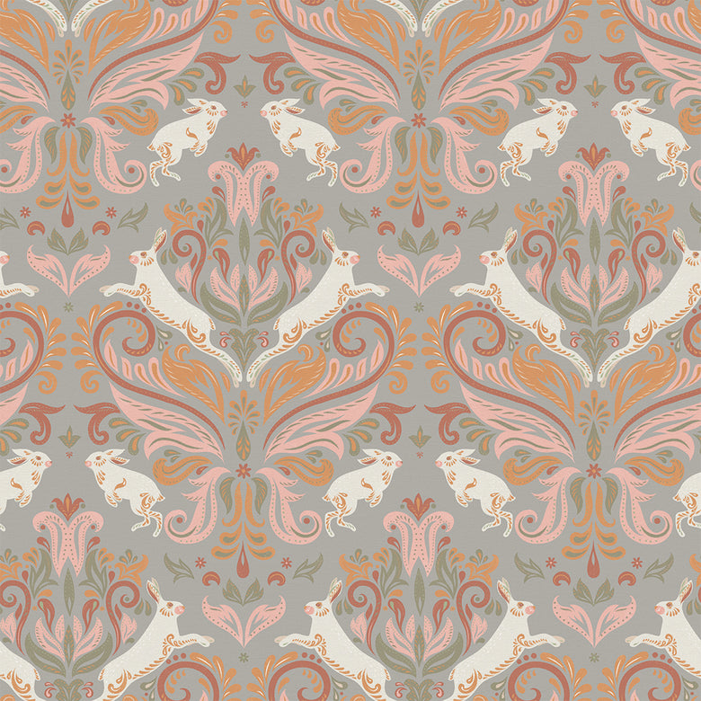 The Hopping Hare Wallpaper in Morning Sunrise