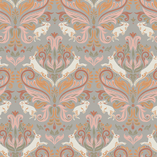 Sample of The Hopping Hare Wallpaper in Morning Sunrise