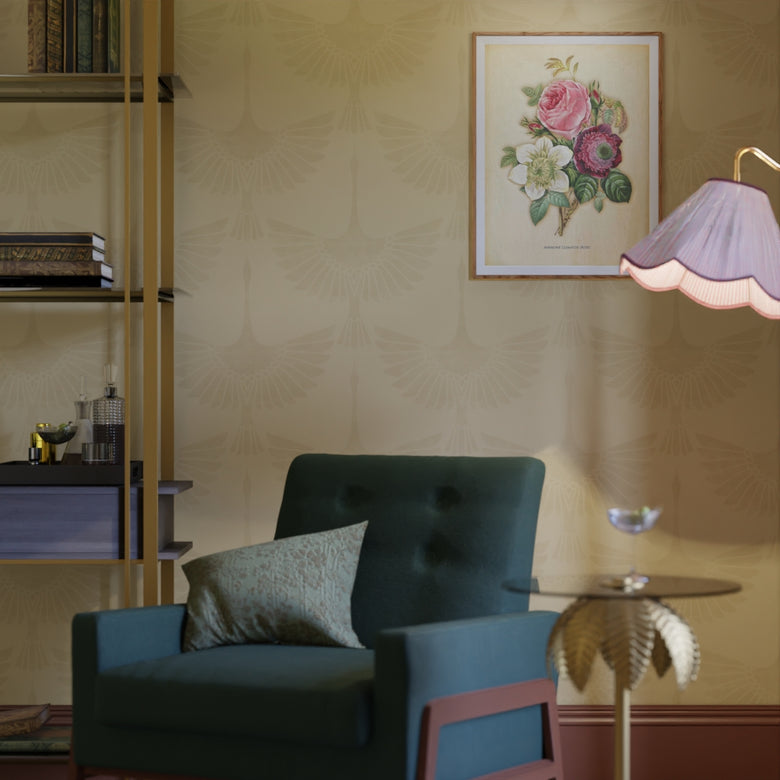 The Orient Wallpaper in Ochre