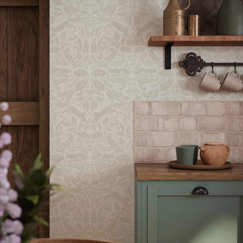 The Secret Squirrel Wallpaper in Stone