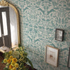 The Secret Squirrel Wallpaper in Teal