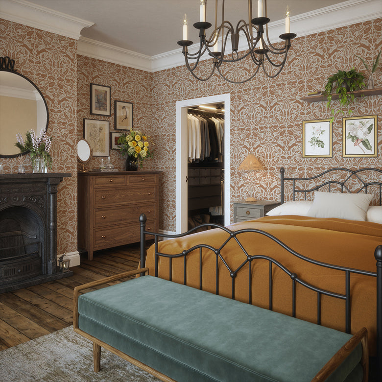 The Secret Squirrel Wallpaper in Spice