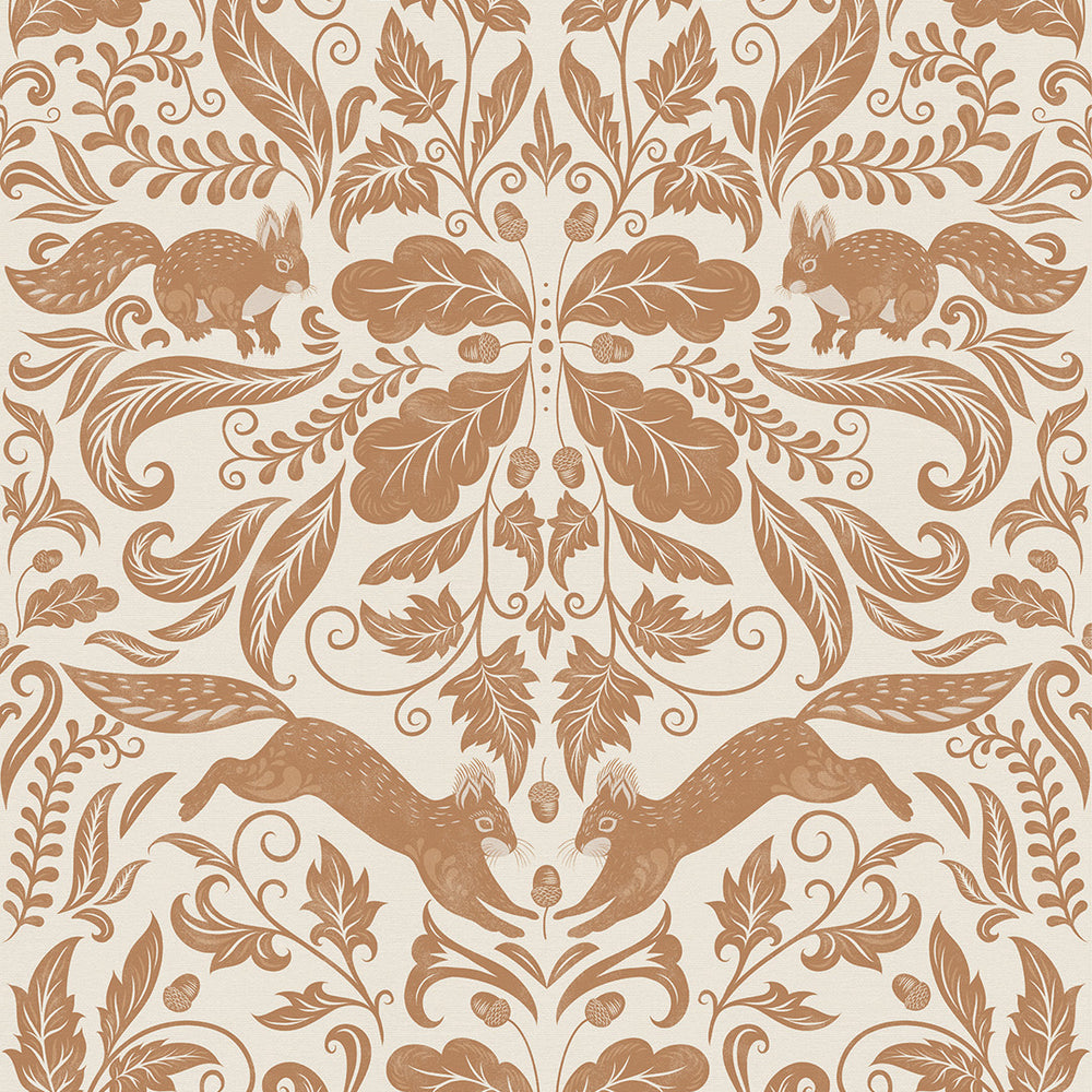 The Secret Squirrel Wallpaper in Spice