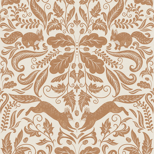 The Secret Squirrel Wallpaper in Spice
