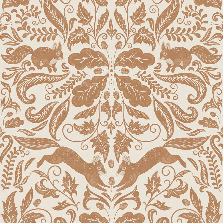 The Secret Squirrel Wallpaper in Spice