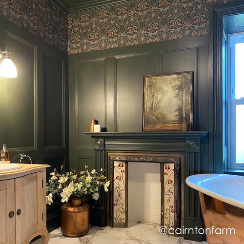 The Endearing Deer Wallpaper in Shades of Green