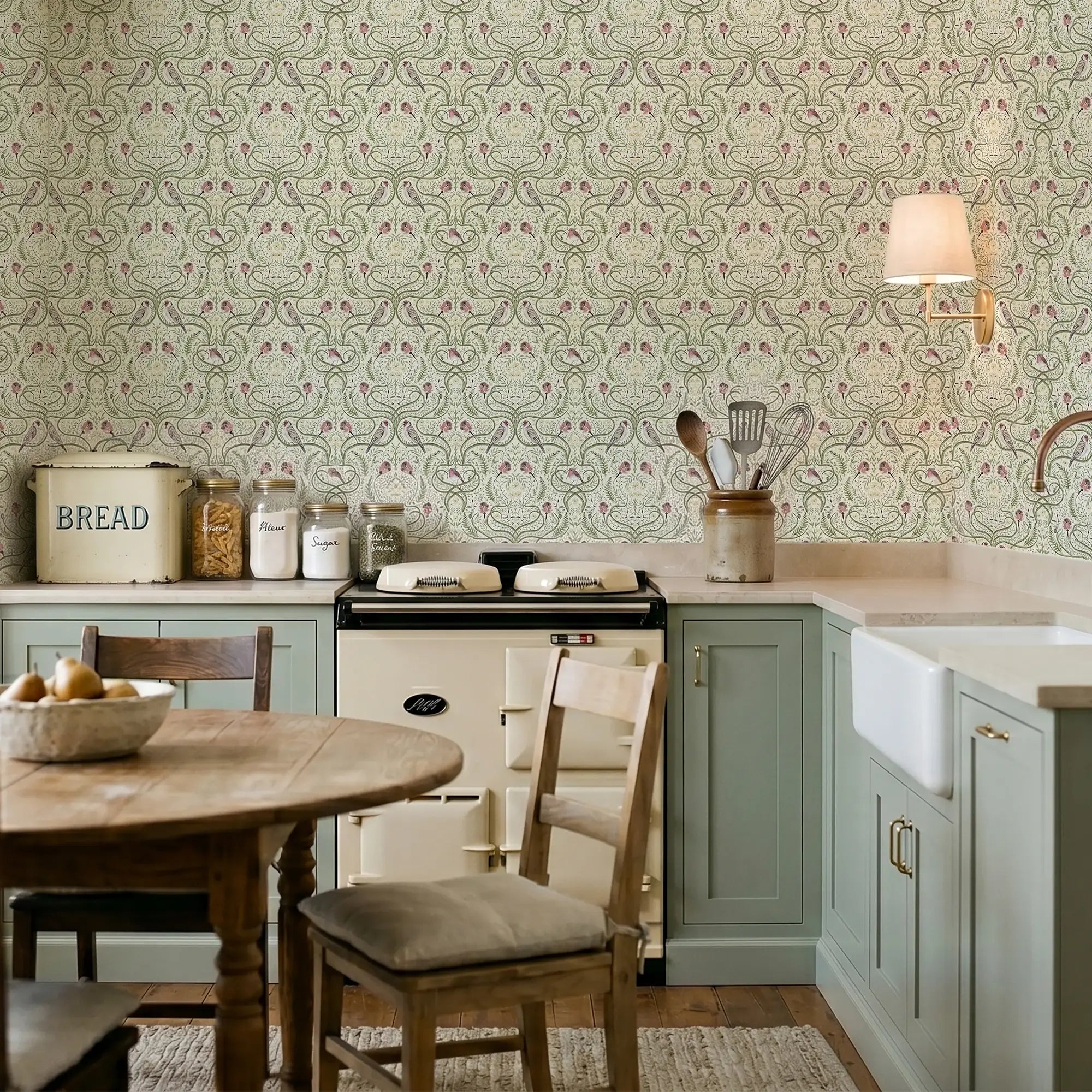 The Gilded Garden Wallpaper in Cream