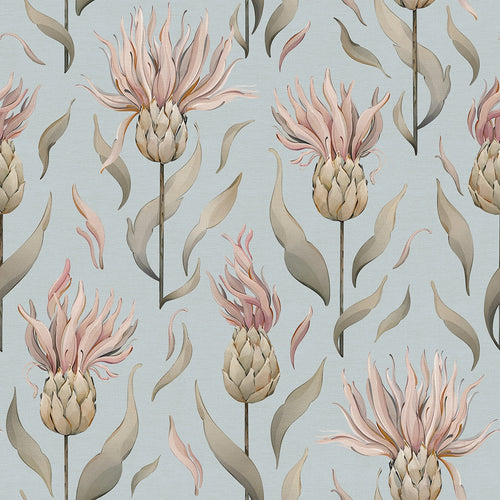 Sample of Thistle Royale Wallpaper in Mineral Mist