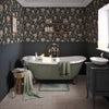 Thistle Royale Wallpaper in Pure Charcoal