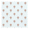 Threaded Flora Fabric in Red and Soft Blue