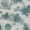 **Sample** Toile De Jouy Wallpaper in Deep Teal