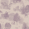 **Sample** Toile De Jouy Wallpaper in Lavender