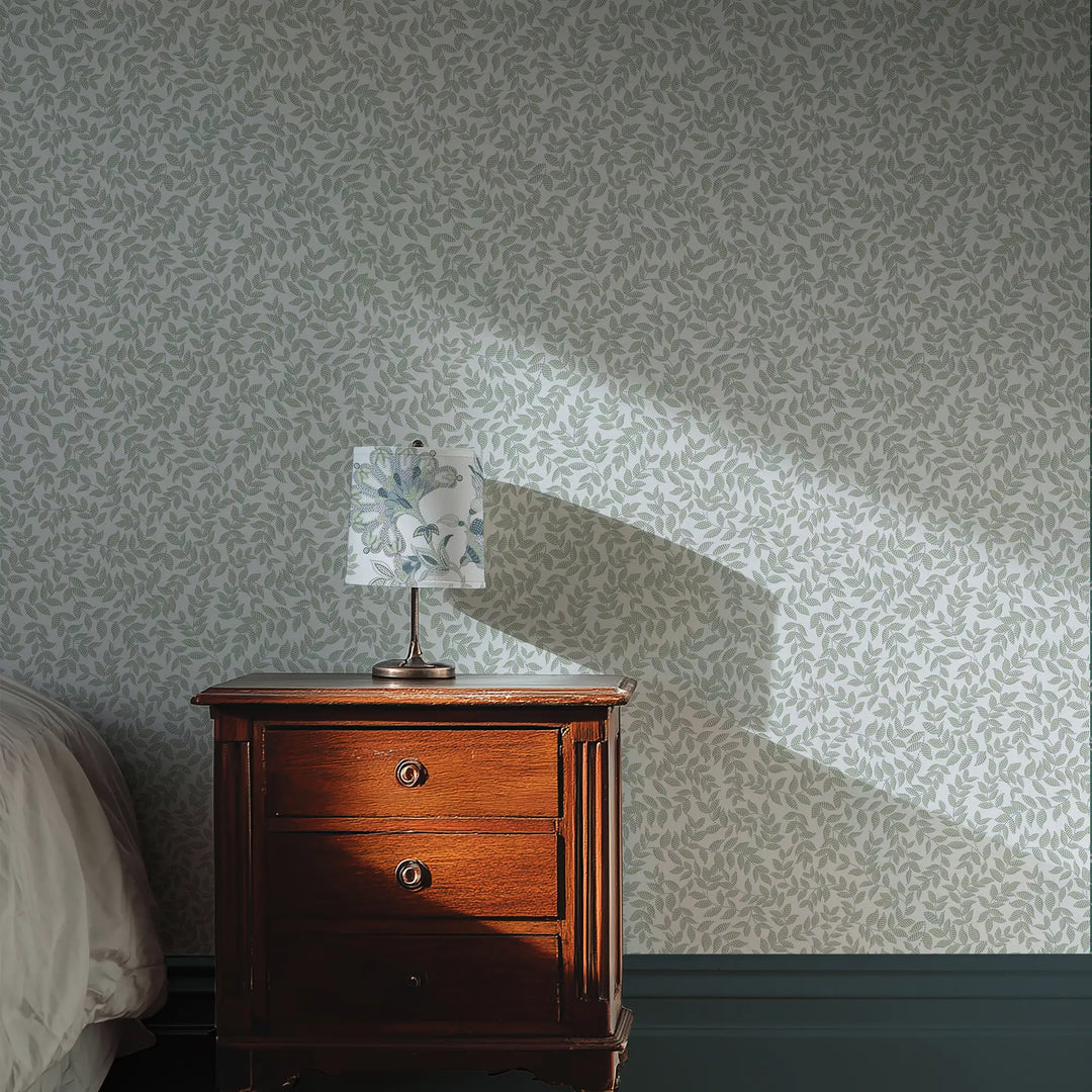 Trailing Thread Wallpaper in Mint and Teal
