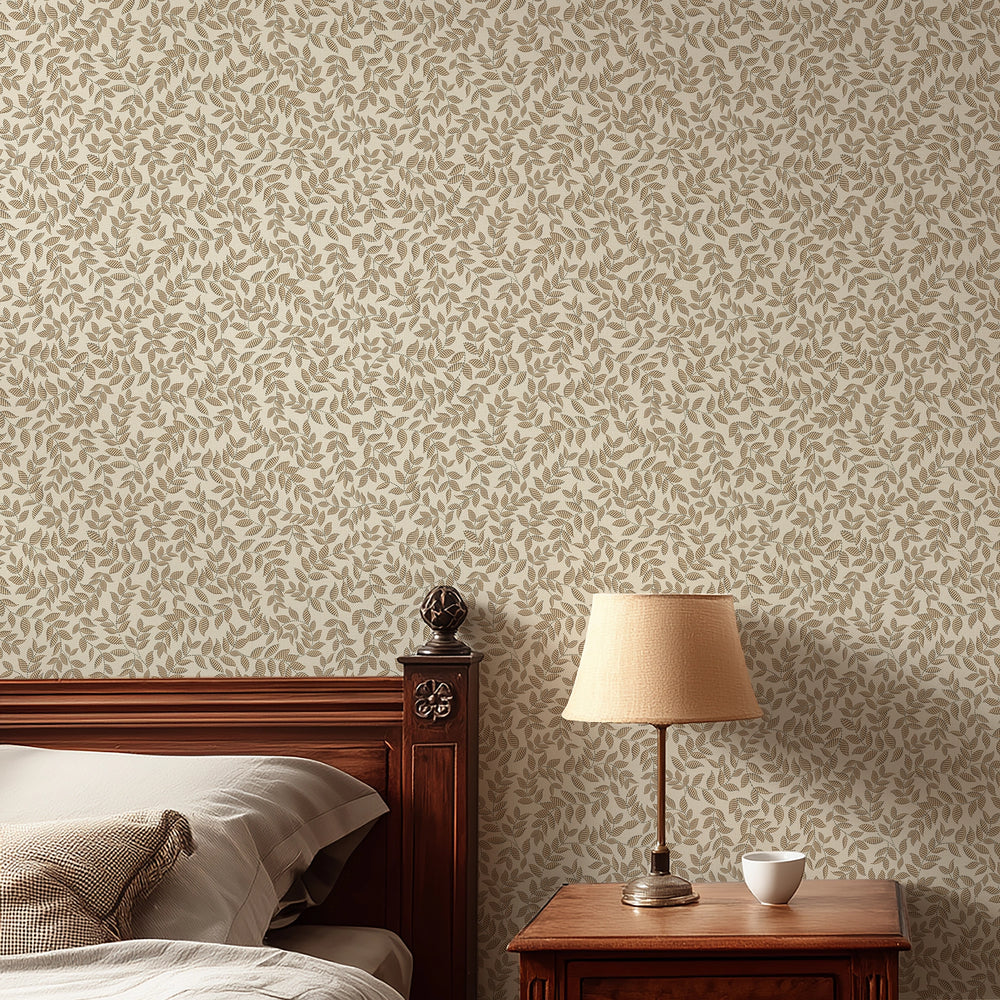 Trailing Thread Wallpaper in Soft Neutrals