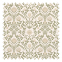 Tulip Garden Fabric in Sage and Cream on Soft Cream