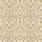 Tulip Garden Wallpaper in Soft Brown and Tan on Light Brown